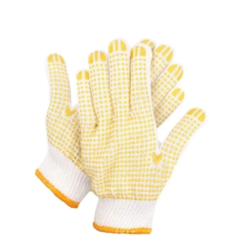 Double Sides PVC Dots Garden Cotton Gloves